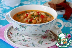 Рецепт Острый кокосовый суп с нутом, рисом и карри