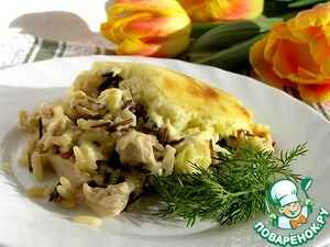 Рецепт Курица с рисом под соусом "Морнэ"