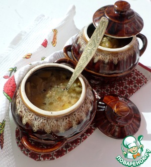 Рецепт Постный фасолево-рисовый супчик в горшочке