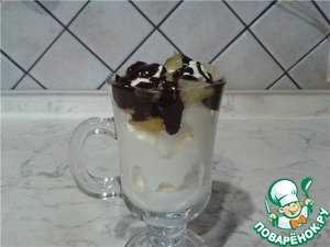 Рецепт Мороженое с горячим шоколадом и ананасами