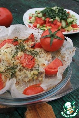 Рецепт Запеченная рыба с сальсой из овощей