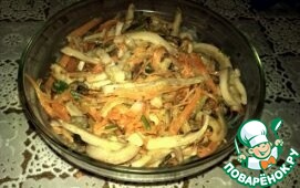 Рецепт Салат с кальмарами и морковью по-корейски