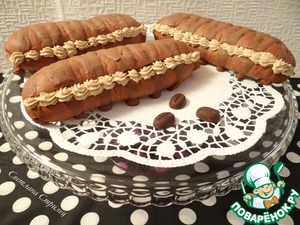 Рецепт Шоколадные булочки с кофейно-ореховым кремом