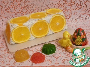Рецепт Творожный торт с апельсинами "Белоснежка"