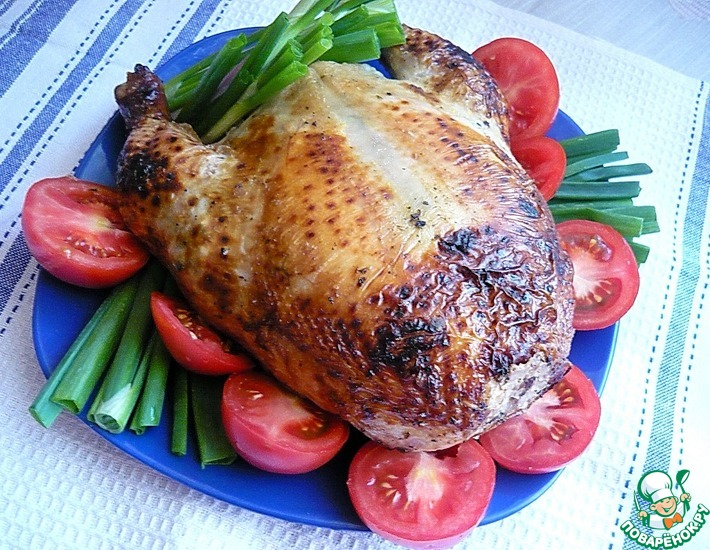 Рецепт: Фаршированная курица без костей