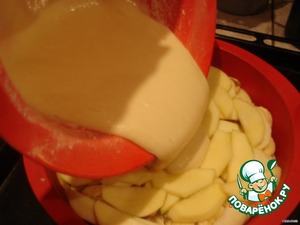 Шарлотка с яблоками и бананами – самый вкусный рецепт, описанный пошагово, с фото