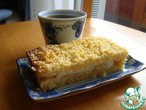 песочный пирог с творогом