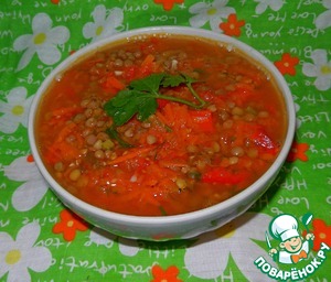 Рецепт Томатный суп с чечевицей