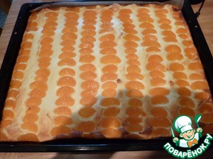 Рецепт Творожный пирог с мандарином