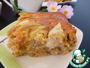 Рецепт Яблочный кекс с миндалем