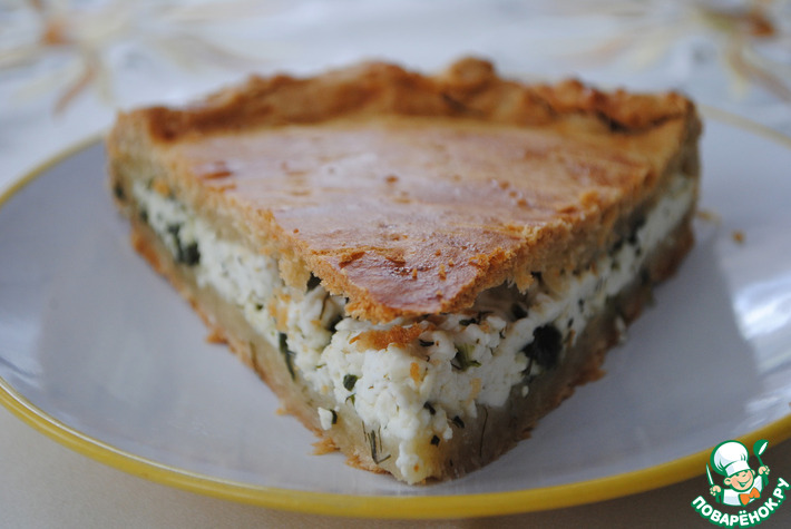 Пирог с сыром и шпинатом кулинарный рецепт