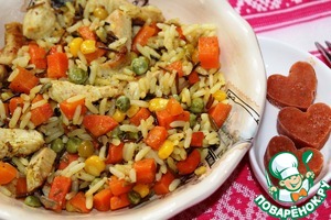 Рецепт Рис с индейкой и морковью