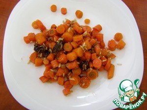 Рецепт Сладкая тушеная морковь с рисом и сухофруктами