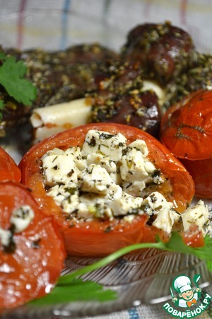 Рецепт Запеченные томаты с маринованным Тофу (как гарнир или закуска)