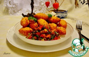 Рецепт Крабовые пышки-малышки с томатной сальсой