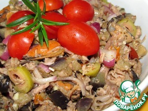 Рецепт Средиземноморский салат с морепродуктами