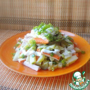 Рецепт Картофельный салат с крабовыми палочками