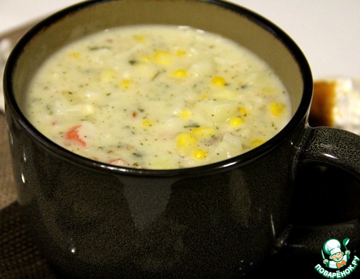 Рецепт: Крабовый суп А-море
