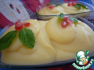 Рецепт Молочный десерт с яблоками