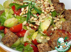 Рецепт Хлебный салат с брюссельской капустой