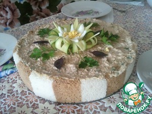 Рецепт Закусочный торт из хлебушка