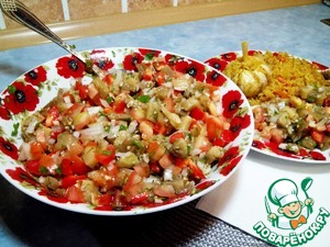 Рецепт Осенний салат с печеными баклажанами