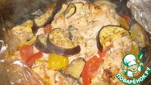 Рецепт Куриное филе с овощами в рукаве для запекания