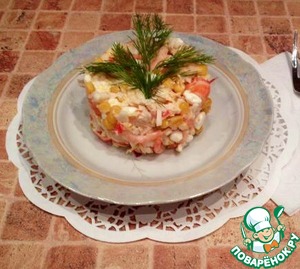 Рецепт Креветочный салатик "Мысли поваренка"! :)