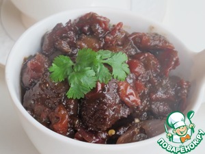 Рецепт Рагу с говядиной и брусничным соусом