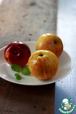 Рецепт Яблоки моченые с корицей, чабрецом и мятой