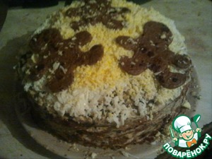 Рецепт Тортик печеночный с маслинами
