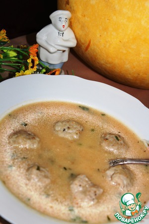 Рецепт Тыквенный супчик с фрикадельками