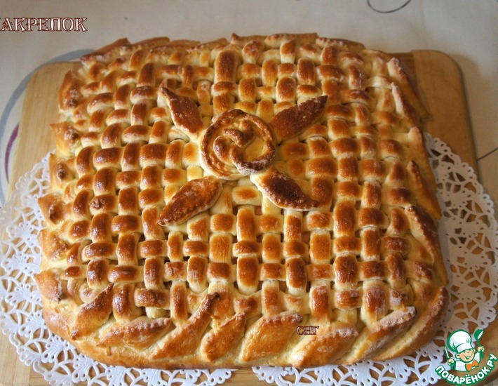 Красивый пирог из дрожжевого теста с начинкой, рецепт с фото пошагово - дома-плодородный.рф
