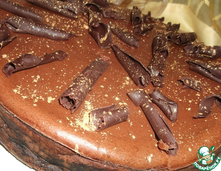 Рецепт: Шоколадно-творожный пирог Наслаждение