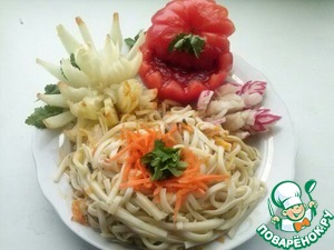 Рецепт Домашняя лапша с овощами и домашним соусом