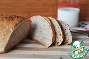 Рецепт Горчичный хлеб из цельнозерновой муки с семенами льна