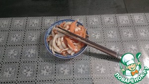 Рецепт Морковь с кальмаром по корейски
