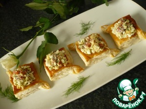 Рецепт Корзиночки с сыром и семгой