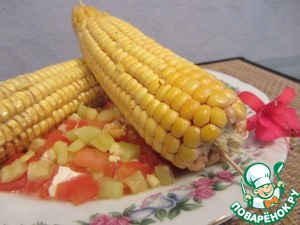 Рецепт Кукуруза запеченная на овощной подушке