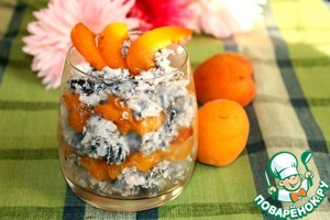 Рецепт Десерт из риса МИКС с абрикосами фламбе и имбирем