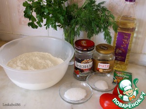 Хлеб с помидорами и зеленью фото Хлеб с помидорами и зеленью фото