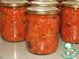 Рецепт Баклажаны в томатно-перечной заливке