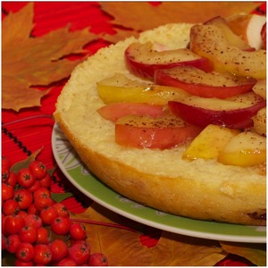 Рецепт Рисовая запеканка с медовыми яблоками из мультиварки