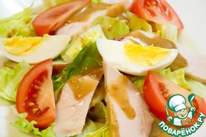 Рецепт Овощной салат с курицей и яйцом