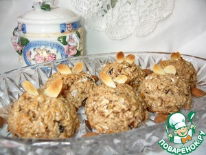 Рецепт Овсяно-миндальное печенье на кокосовом молоке