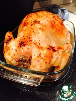 Рецепт Запеченая курица с чесноком и луком