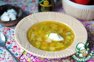 Рецепт Грибной суп с картофелем и солеными огурцами