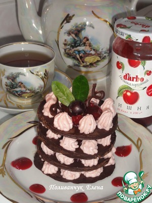 Рецепт “Шоколадно-творожный десерт с вишневым низкокалорийным конфитюром d’arbo” для тех, кто следит за фигурой