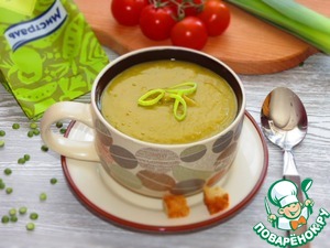 Рецепт Постный суп-пюре из зеленого гороха