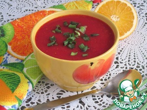 Рецепт Суп-пюре фруктово-овощной "Вдохновение"